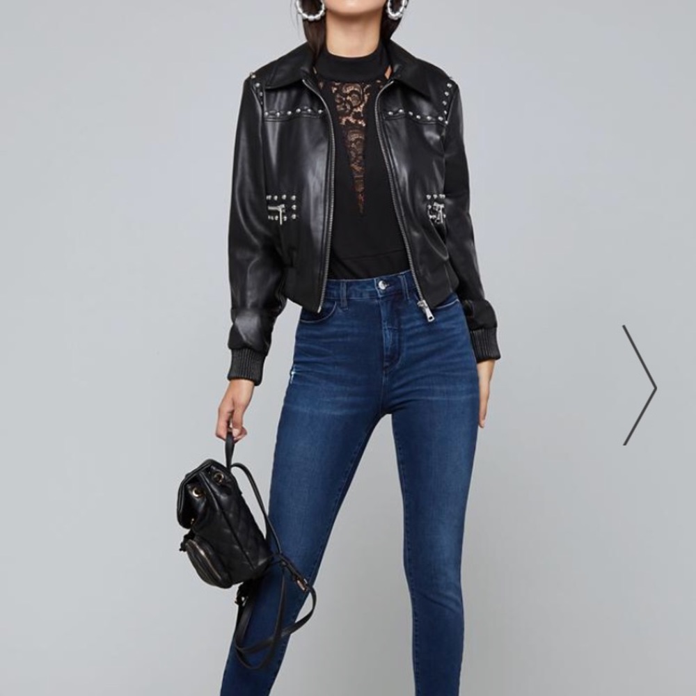 Studded bomber jacket